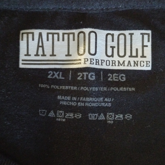 Tattoo Golf Black T026- LB Bones Printed Short Sleeve Crew T-Shirt 2XL - Picture 6 of 6